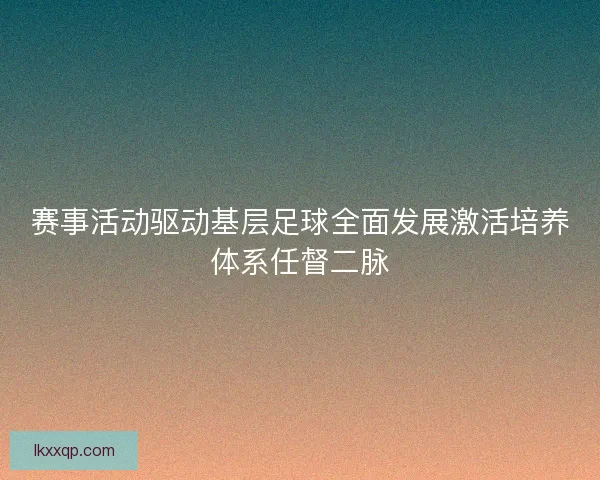 赛事活动驱动基层足球全面发展激活培养体系任督二脉